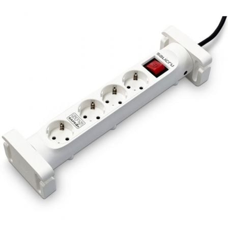 Regleta con interruptor Salicru SAFE 4S/ 4 Tomas de corriente/ Cable 1.4m/ Blanca - Frikibase