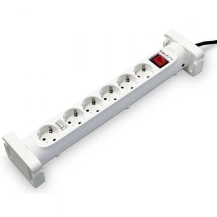 Regleta con interruptor Salicru SAFE 6S/ 6 Tomas de corriente/ Cable 1.4m/ Blanca - Frikibase