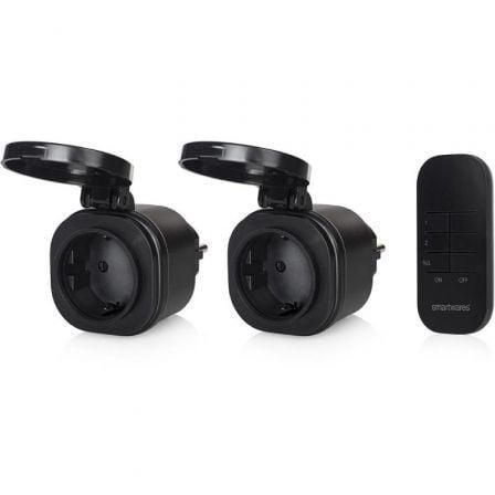Set de Mini Enchufes para Exterior Smartwares SH4-99653/ Negros - Frikibase