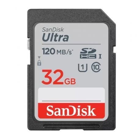 Tarjeta de Memoria SanDisk Ultra 32GB SD HC UHS-I - SDXC/ Clase 10/ 120MBs - Frikibase