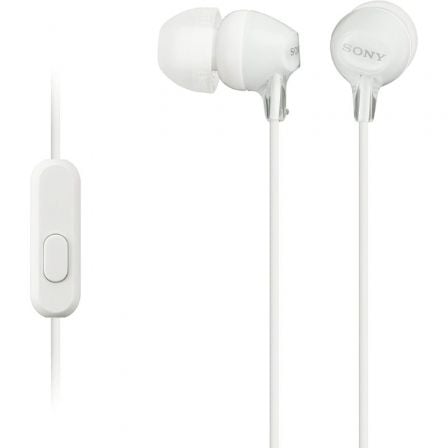 Auriculares Intrauditivos Sony MDR-EX15AP/ con Micrófono/ Jack 3.5/ Blancos - Frikibase