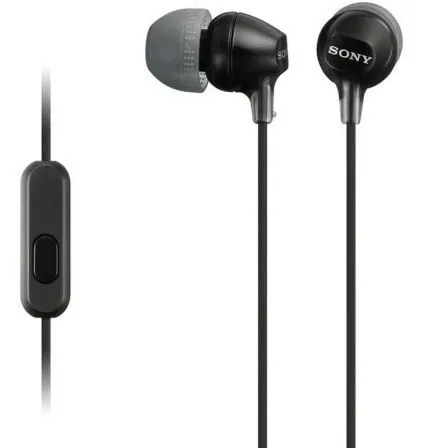 Auriculares Intrauditivos Sony MDR-EX15AP/ con Micrófono/ Jack 3.5/ Negros - Frikibase