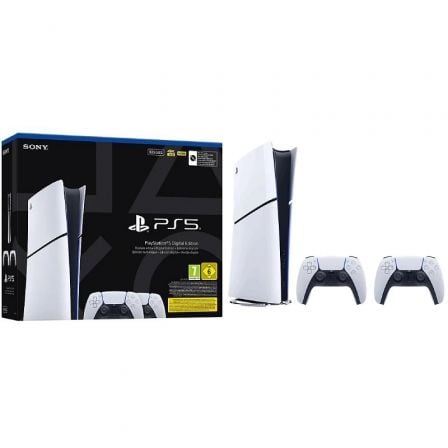 Consola Sony Playstation 5 - PS5 Slim Digital 825GB/ Incluye 2 Mandos Dual Sense/ Chassis E - Frikibase