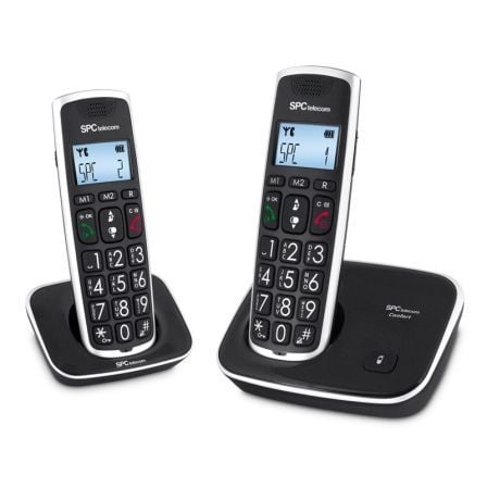 Teléfono Inalámbrico SPC Comfort Kaiser 7609N/ Pack DUO/ Negro - Frikibase