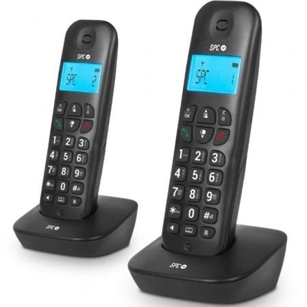 Teléfono Inalámbrico SPC Air Pro Duo 7302N/ Pack DUO/ Negro - Frikibase