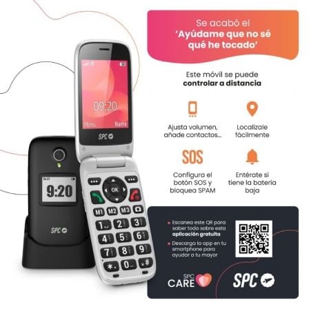 Teléfono Móvil SPC Polaris para Personas Mayores/ 4G/ Negro - Frikibase