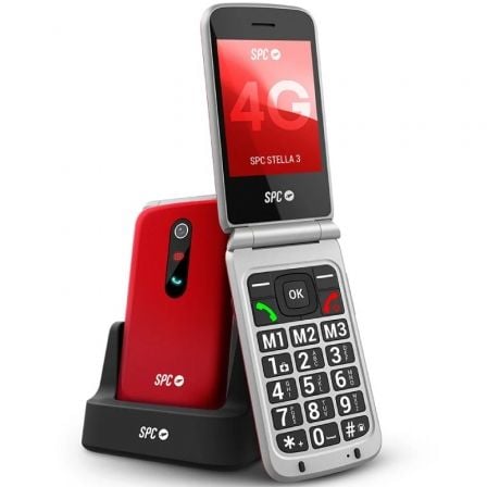 Teléfono Móvil SPC Stella 3 para Personas Mayores/ 4G/ Rojo - Frikibase