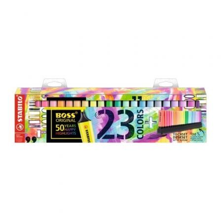 Peana de Marcadores Fluorescentes Stabilo Boss Original/ 23 Unidades/ Colores Surtidos - Frikibase