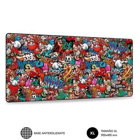 Alfombrilla Subblim 01PUW02 Graffiti XL/ 900 x 400 x 3 mm - Frikibase