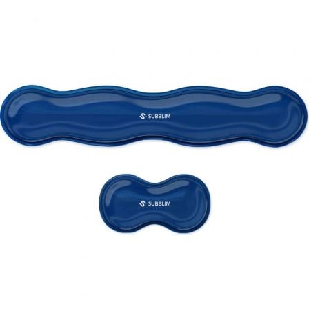 Pack de 2 Reposamuñecas Subblim Ergo Crystal Flex/ Azul Oscuro - Frikibase