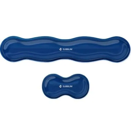 Pack de 2 Reposamuñecas Subblim Ergo Crystal Flex/ Azul Oscuro - Frikibase