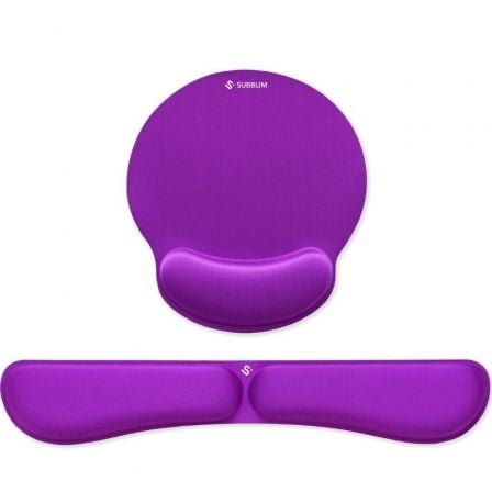 Pack de Reposamuñecas y Alfombrilla Ergonómica Subblim Ergo MemoryFlex/ Púrpura - Frikibase