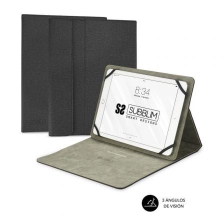 Funda Subblim Clever Stand para Tablets de 9.6"-11"/ Negra - Frikibase