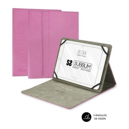 Funda Subblim Clever Stand para Tablets de 9.6"-11"/ Rosa - Frikibase