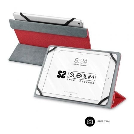Funda Subblim Freecam para Tablets de 10.1"-11"/ Roja - Frikibase