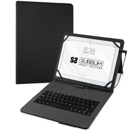 Funda con Teclado Subblim Keytab Pro USB para Tablets de 10.1"-11"/ Negra - Frikibase