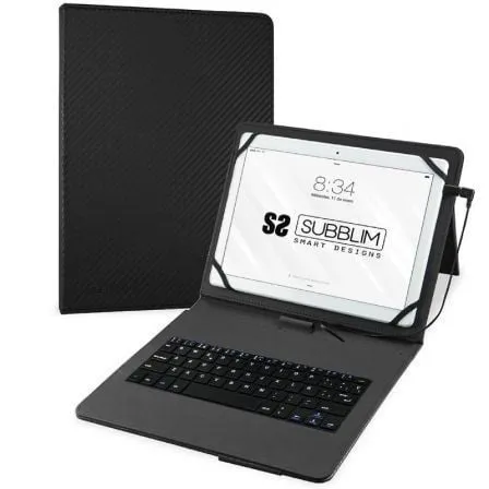 Funda con Teclado Subblim Keytab Pro USB para Tablets de 10.1"-11"/ Negra - Frikibase