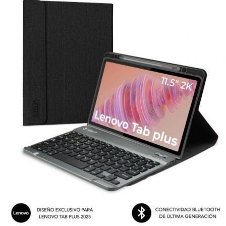 Funda con Teclado Subblim Keytab Pro BT Lenovo Tab 2025 11.5"/ Negra - Frikibase
