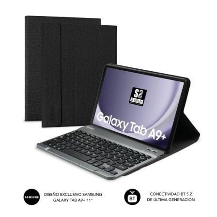 Funda con Teclado Subblim KeyTab Pro BT para Tablets Samsung Galaxy A9+/ Negra - Frikibase