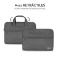 Maletín Subblim Business Laptop Sleeve para Portátiles hasta 15.6"/ Cinta para Trolley/ Gris – imagen 3