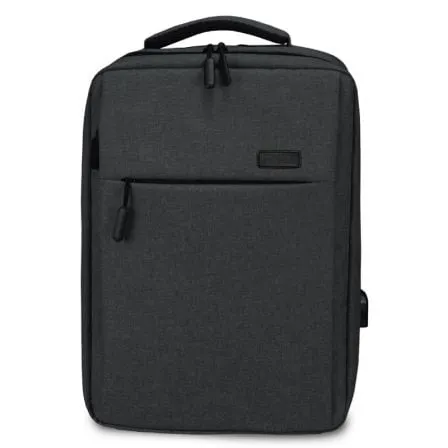 Mochila Subblim Traveller Airpadding Backpack para Portátiles hasta 15.6"/ Puerto USB/ Gris - Frikibase
