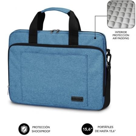 Mochila Subblim Air Padding Laptop Bag para Portátiles hasta 15.6"/ Azul - Frikibase