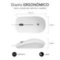 Ratón Subblim Business Silencioso/ Hasta 1200 DPI/ Blanco – imagen 3