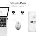 Ratón Ergonómico Inalámbrico Subblim Curve Ergo Dual Battery/ Batería recargable/ Hasta 1600 DPI/ Blanco – imagen 3