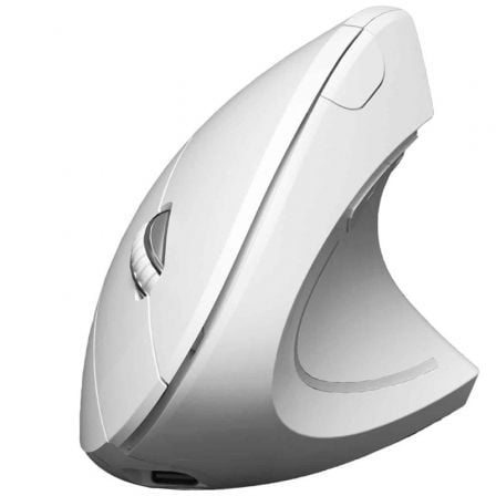 Ratón Vertical Inalámbrico Subblim Glide Vertical Ergo Dual Battery/ Batería Recargable/ Hasta 1600 DPI/ Blanco - Frikibase