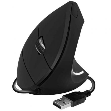 Ratón Vertical Subblim Glide Vertical Ergo Wired/ Hasta 1600 DPI/ Negro - Frikibase