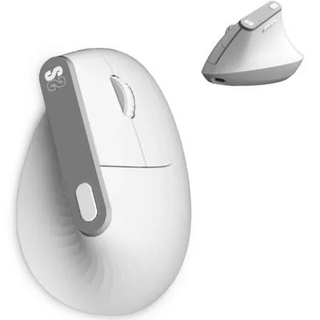 Ratón Vertical Inalámbrico Subblim Nature Vertical Ergo Dual Battery/ Batería Recargable/ Hasta 4000 DPI/ Blanco - Frikibase