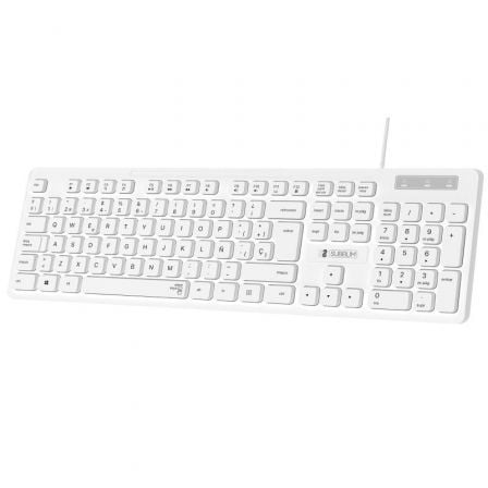 Teclado Subblim Business Slim Silencioso/ Blanco - Frikibase