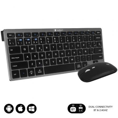 Teclado y Ratón Inalámbrico Subblim OCO020 Combo Multidispositivo Compacto/ Gris - Frikibase