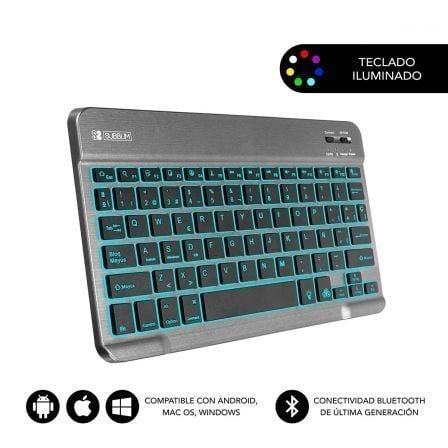 Teclado Compacto Inalámbrico Subblim Smart Backlit/ Gris - Frikibase
