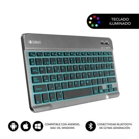 Teclado Compacto Inalámbrico Subblim Smart Backlit/ Gris - Frikibase