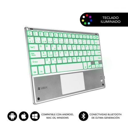 Teclado Compacto Inalámbrico Subblim SMBT50/ Plata - Frikibase