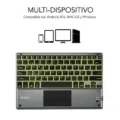 Teclado Compacto Inalámbrico Subblim Touchpad Smart Blacklit/ Gris – imagen 2