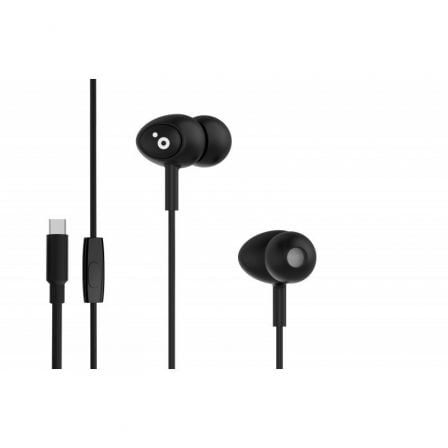 Auriculares Intrauditivos Sunstech BEATC/ con Micrófono/ USB Tipo-C/ Negros - Frikibase