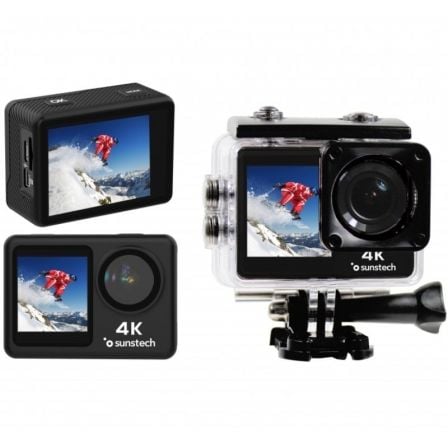 Cámara Digital Deportiva Sunstech Adventure 4K/ 16MP/ Ángulo de visión 170º/ Negra - Frikibase
