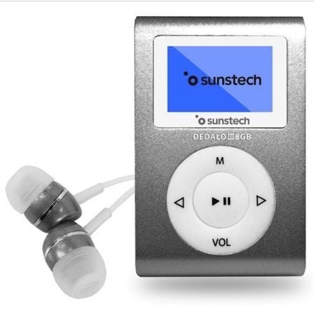 Reproductor MP3 Sunstech Dedalo III/ 8GB/ Radio FM/ Gris - Frikibase