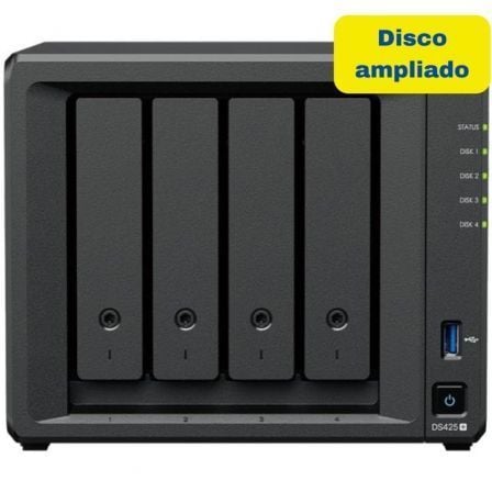 NAS Synology Diskstation DS425+/ 4 Bahías 3.5"- 2.5"/ 2GB DDR4/ 8TB/ Formato Torre - Frikibase
