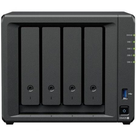 NAS Synology Diskstation DS425+/ 4 Bahías 3.5"- 2.5"/ 2GB DDR4/ Formato Torre - Frikibase
