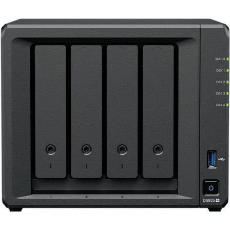 NAS Synology Diskstation DS925+/ 4 Bahías 3.5"- 2.5"/ 4GB DDR4/ Formato Torre - Frikibase