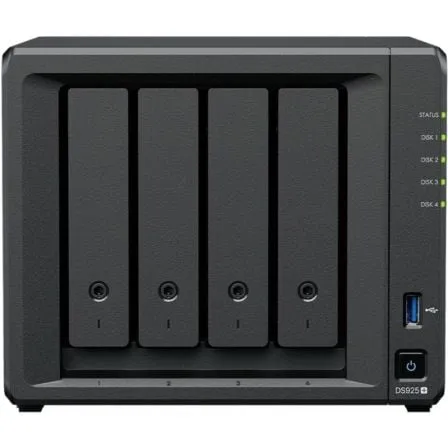 NAS Synology Diskstation DS925+/ 4 Bahías 3.5"- 2.5"/ 4GB DDR4/ Formato Torre - Frikibase