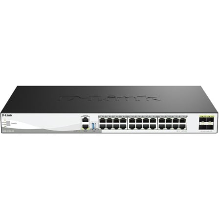 Switch Gestionable D-Link DXS-3130-28/E 24 Puertos/ RJ-45 10Gbps/ SFP/ PoE - Frikibase