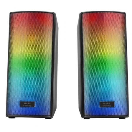 Altavoces con Bluetooth Mars Gaming MSRGB2/ 15W/ 2.0/ Negros - Frikibase
