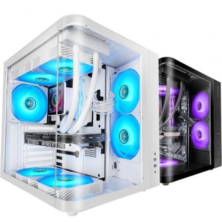 Caja Gaming Semitorre Mars Gaming MC-CURV/ Blanca - Frikibase