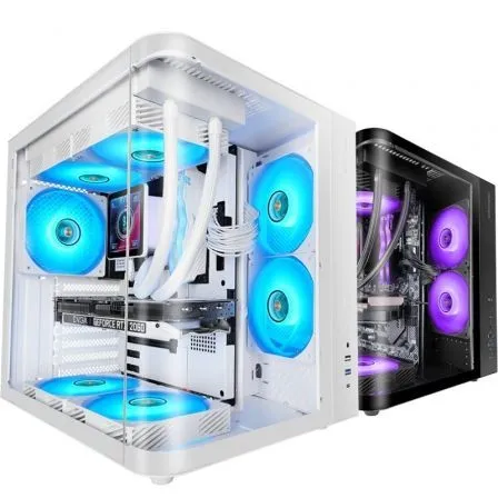 Caja Gaming Semitorre Mars Gaming MC-CURV/ Blanca - Frikibase