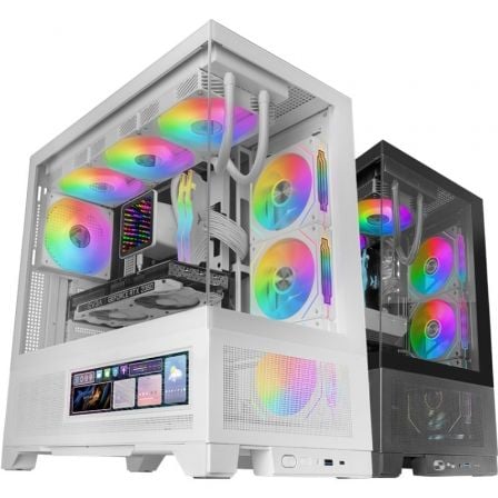 Caja Gaming Semitorre Mars Gaming MC-LCDX/ Blanca - Frikibase