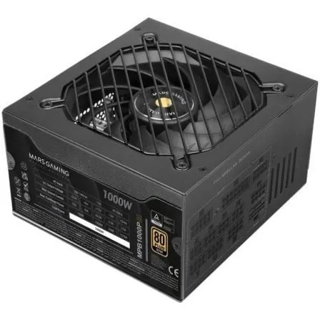 Fuente de Alimentación Mars Gaming MPB1000PSI/ 1000W/ Ventilador 14cm/ ATX 3.1/ PCIe 5.1/ 80 Plus Gold - Frikibase